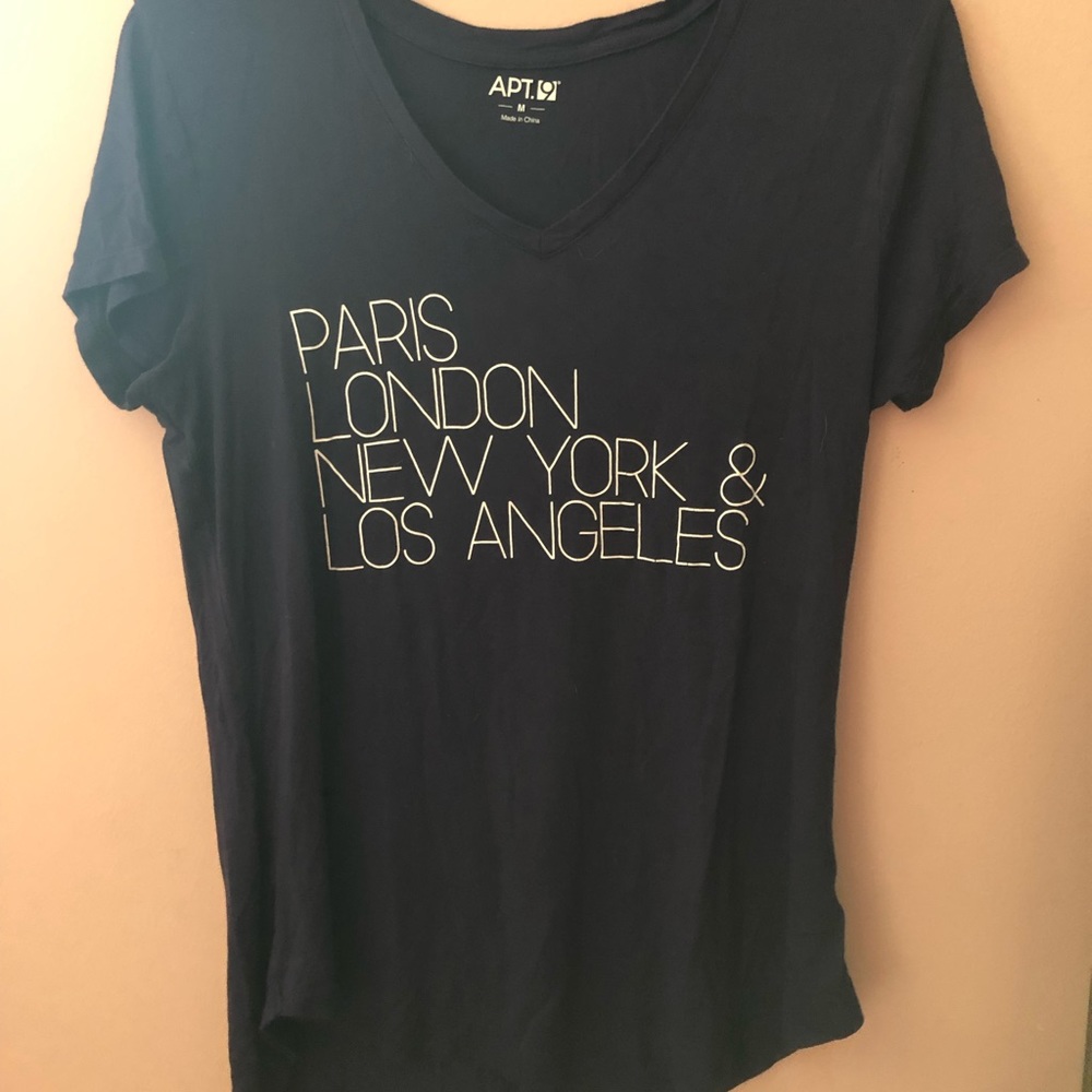 Purple v-neck T-shirt